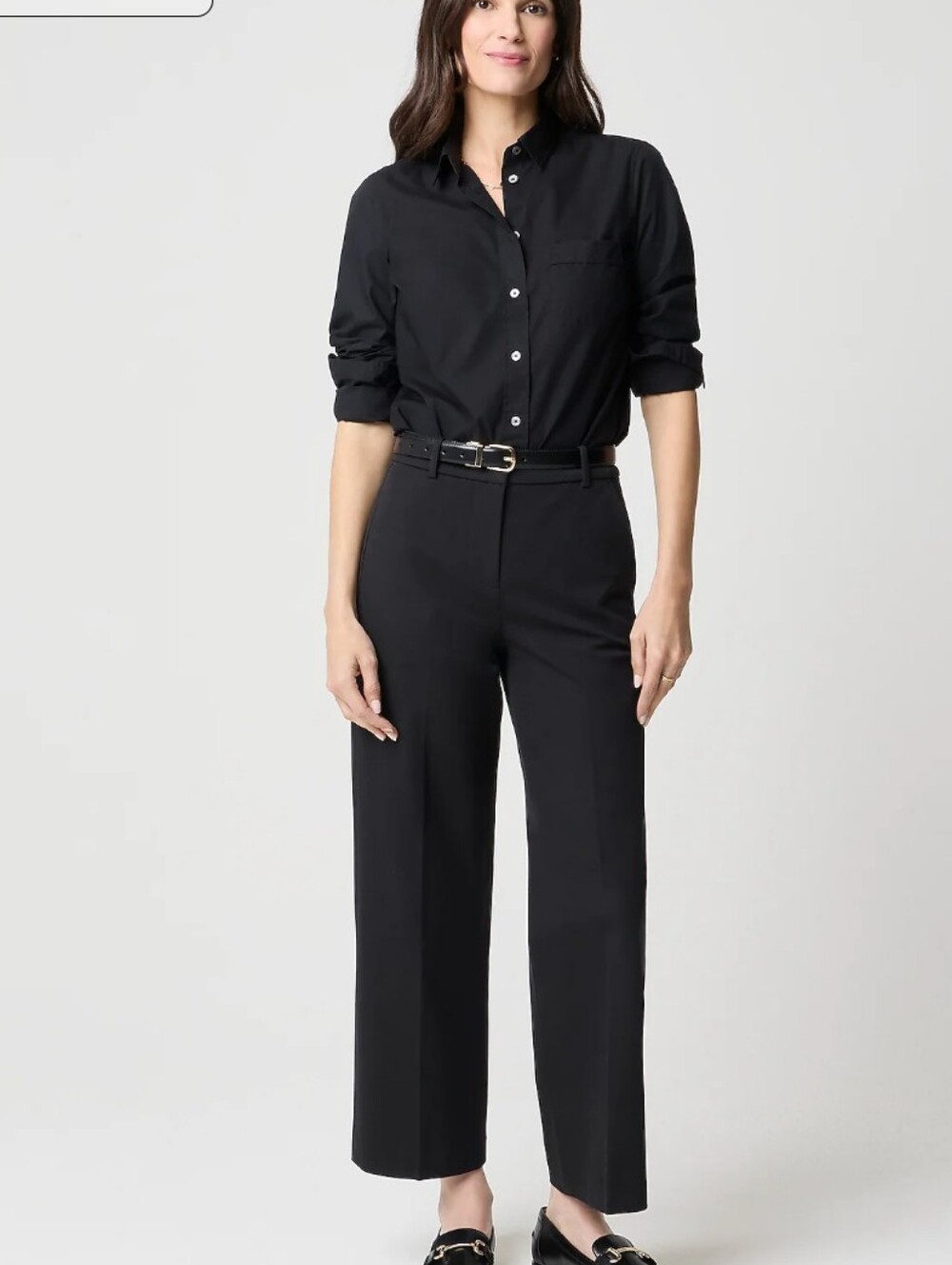 J Crew Factory Remy wide-leg cropped pant CG389 Navy Size 14 Tall
